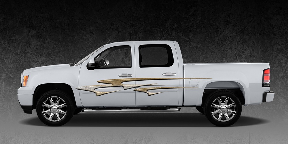2 Car Truck Trailer Side Decals Graphics Stripes Vinyl #A10G