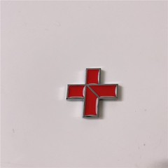 2x Plus Sign 3D Metal Car Emblem – SUV/Truck/Motorcycle Waterproof Decor