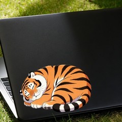 Fat Tiger Series Stickers Vinyl Waterproof Self-adhesive for Window Wall Laptop