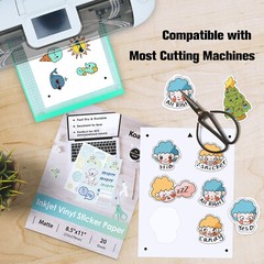 100 Bulk Koala Printable Vinyl Sticker Paper Waterproof Matt White Inkjet Cricut