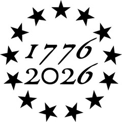 1776 2026 Stars Vinyl Decal Patriotic Betsy Ross 2nd Amendment Molon Labe