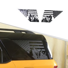 Rear Side Window Cover Decal Trim Sticker For Ford Bronco Sport 2021+ USA flag