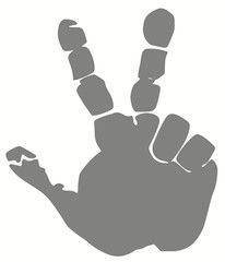 Set of Hand Wave Peace Wave Decal for Jeep Side Mirrors- Left & Right