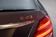 4pcs Chrome E43 AMG BITURBO 4 MATIC Trunk Emblem Badge Sticker for Mercedes Benz