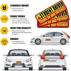 Student Driver Magnet Bumper Stickers For A New Driver Magnet Car Sign (3 Pack)