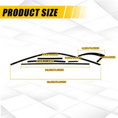 1-10Set Left Right Vinyl Overlay for Honda Accord 08-12 Window Trim Gloss Black