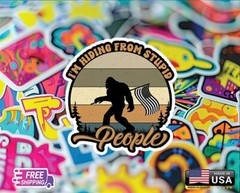 BIGFOOT CAMPING LOGO USA CAR STICKER DECAL LAMINATED VINYL LAPTOP FREE GIFT