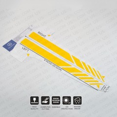 For New Mercedes Mirror Cover Trim Strip Sticker Vinyl Racing Decal AMG – Yellow