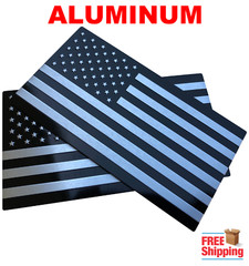 (2 PACK) 3D METAL American Flag Sticker Decal Emblem Truck, Car 5″ x 2.75″