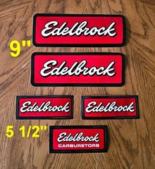 5 Authentic EDELBROCK Performance Stickers/Decals~Hot Rods-Cars-Toolboxes-Racing