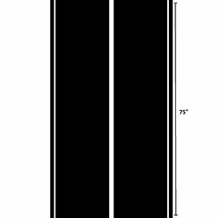 75″x15″ Racing Stripes Hood Roof Body Stickers Sports Race Car Decor Matte Black