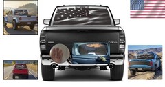 Universal Fit American Flag Truck Window Sticker – 66″ x 20″ Waterproof Design