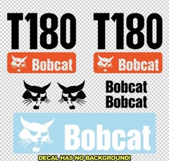 Bobcat T180 T 180 New Skid Steer Set Vinyl Decal Sticker – FREE SHIPPING