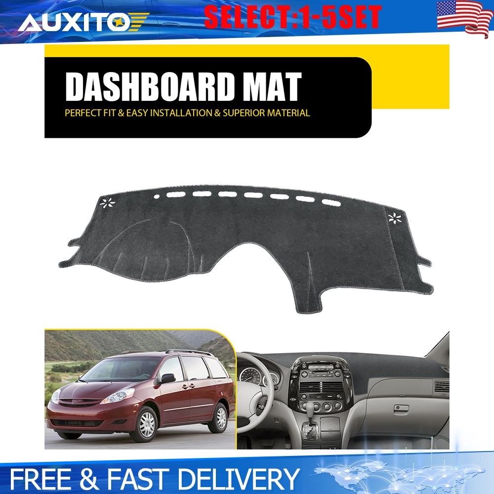 For 2004-2010 Toyota Sienna Gray Dash Mat Cover Dashboard Pad Interior 1-5X
