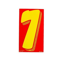 EZ Line Vinyl Decals for Cars Red Yellow Large Number Stickers 11 Dzn Windshield