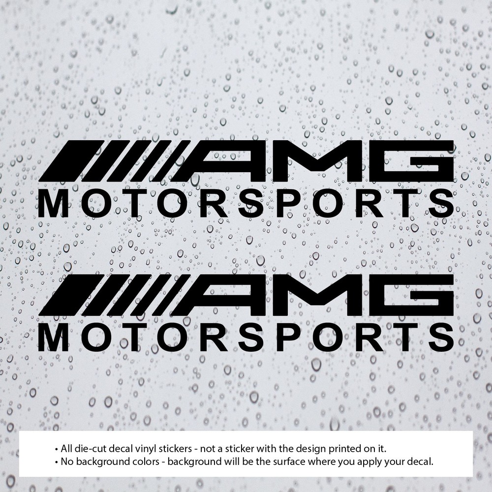 (2X) AMG MOTORSPORTS Decal Vinyl Stickers | Die Cut No Background