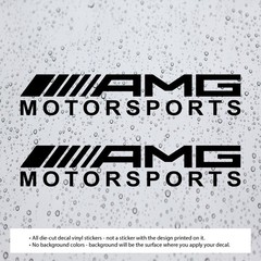 (2X) AMG MOTORSPORTS Decal Vinyl Stickers | Die Cut No Background