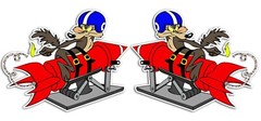 one set Angled WILE E. COYOTE FUNNY GASSER RAT ROD HOT ROD VINTAGE RACING DECAL