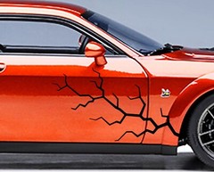 New LIGHTNING BOLT 21″ x 48″ vinyl RACING STRIPES Decal qty 1 (Fits Challenger)