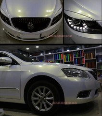 Whole Car Wrap Glossy White to Gold Pearl Chameleon Vinyl Sticker 50FT x 5FT US