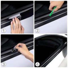Gloss Black Vinyl Wrap Chrome Delete Window Trim Door 2in x 30ft Bubble Free