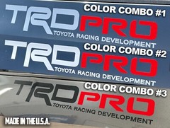 21″ TRD PRO Bed Decals Stickers, Fits Toyota Tacoma, Tundra, FJ, 4Runner, Tundra