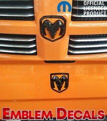 RAM 3500 Ram Heads Front and Rear Emblem Inlays Decals 13 14 15 16 17 18