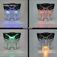 Solar LED 3D Flash Light Transformers AUTOBOTS DECEPTICONS Motor Car Body Emblem