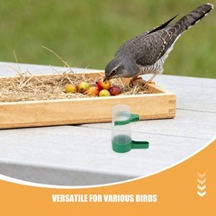 18Pcs Reusable Bird Dispenser ABS Plastic Automatic Water Feeder for Pet Cage