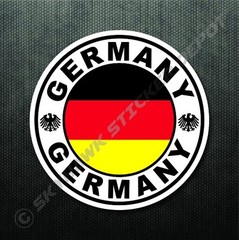 4″ German Circle Flag Decal Bumper Sticker Germany Sport Car Decal Euro Fits BMW