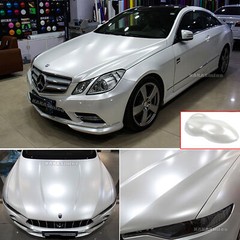 Flexible Pearl Metal Car Wrap Sticker Glitter Satin Chrome Vinyl Decal White US