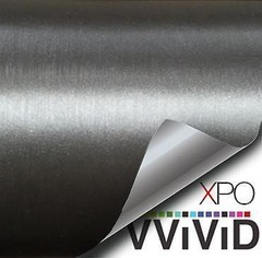 VVivid Xpo Gunmetal Brushed Steel Vinyl Wrap Film | V163