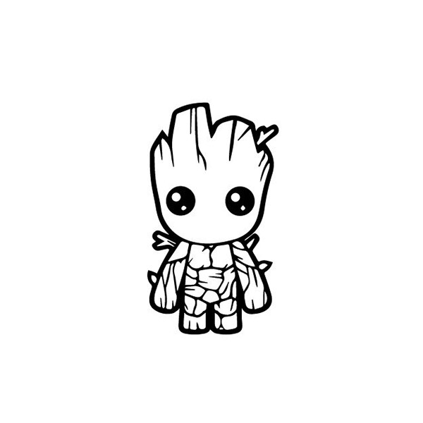 Baby Groot Cute Vinyl Decal Sticker Funny JDM Windows Laptops Wall CAR Disney 3″