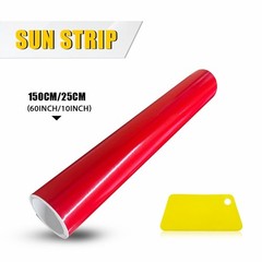 Gloss Red Vinyl Decal Sun Strip Windshield Shade Eyebrow Banner 60″x10″ P