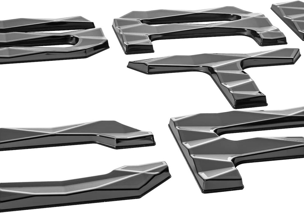 EyeCatcher Pro Series Tailgate Insert Letters Compatible Black Chrome