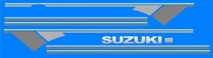 SUZUKI SAMURAI DECALS LINES STICKERS CALCOMANIAS GRAFICAS 2 GRAYS AND WHITE
