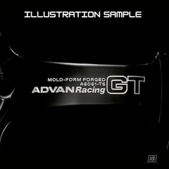 Japan Material Yokohama Advan Racing GT High Quality Replacement Sticker New