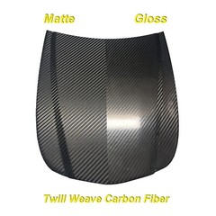 Twill-Weave High Gloss and Dry Matte Black Carbon Fiber Vinyl Wrap Air Release