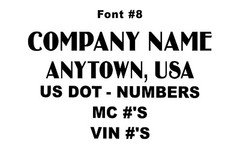 Custom Truck Door Lettering | Company Name + Town, State + US DOT Numbers & more