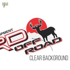 TRD Offroad Decal Deer, Compatible with Toyota Tacoma Tundra Sticker (Set of 2)