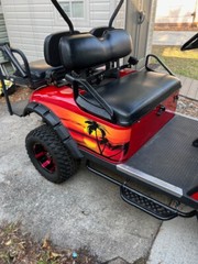 Golf Cart Tropical Palm Tree Large Rear Fender Wrap Charphics FIT EZGO Club Car