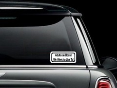 Adults on Board Funny Car Graphics Window Bumper Sticker Decal US Seller