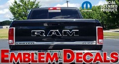 RAM 1500 LARAMIE Tailgate Emblem Decals 2016 2017 2018 USA Designs & Solid Color