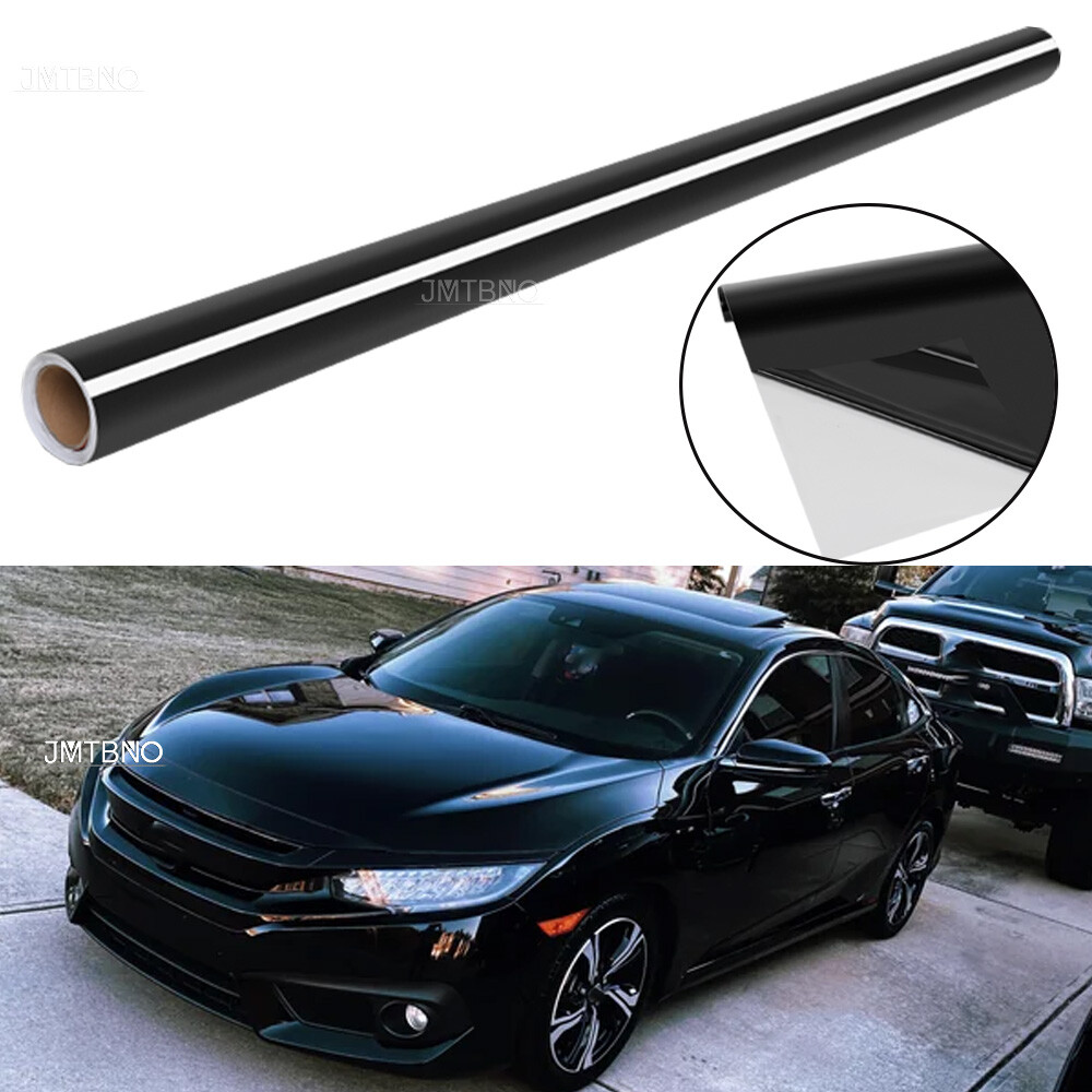 Premium Black 20FT*5FT Vinyl Vynil Car Auto Wrap Sticker Decal Film Sheet Roll