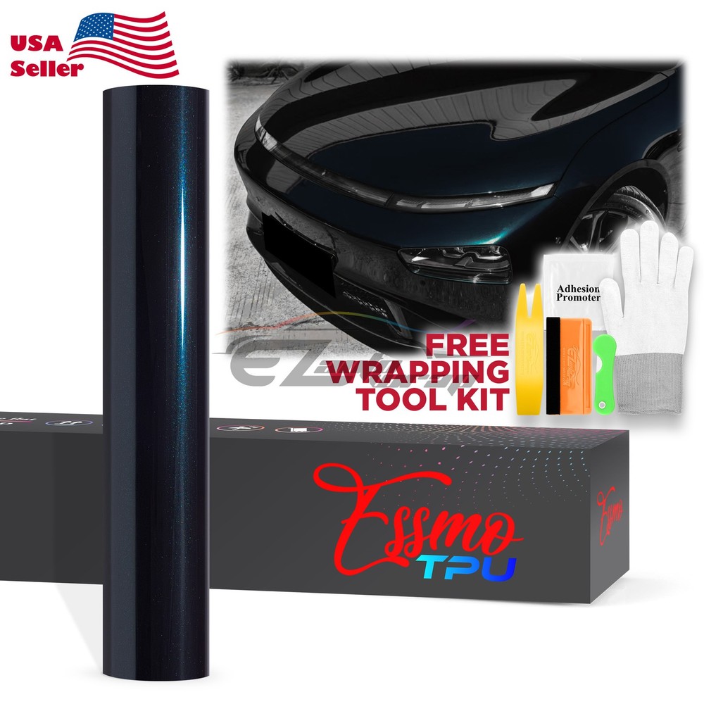 Gloss Metallic Turquoise Green PPF TPU Paint Protection Film Dry Wet Vinyl Wrap