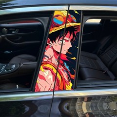 2PCS Car middle column sticker Nezha2 ONE PIECE window B pillar protective film