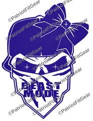 Beast Mode,Female,Skull Bandanna,Wellness,Beast,Fitness,Motivation,Vinyl Decal