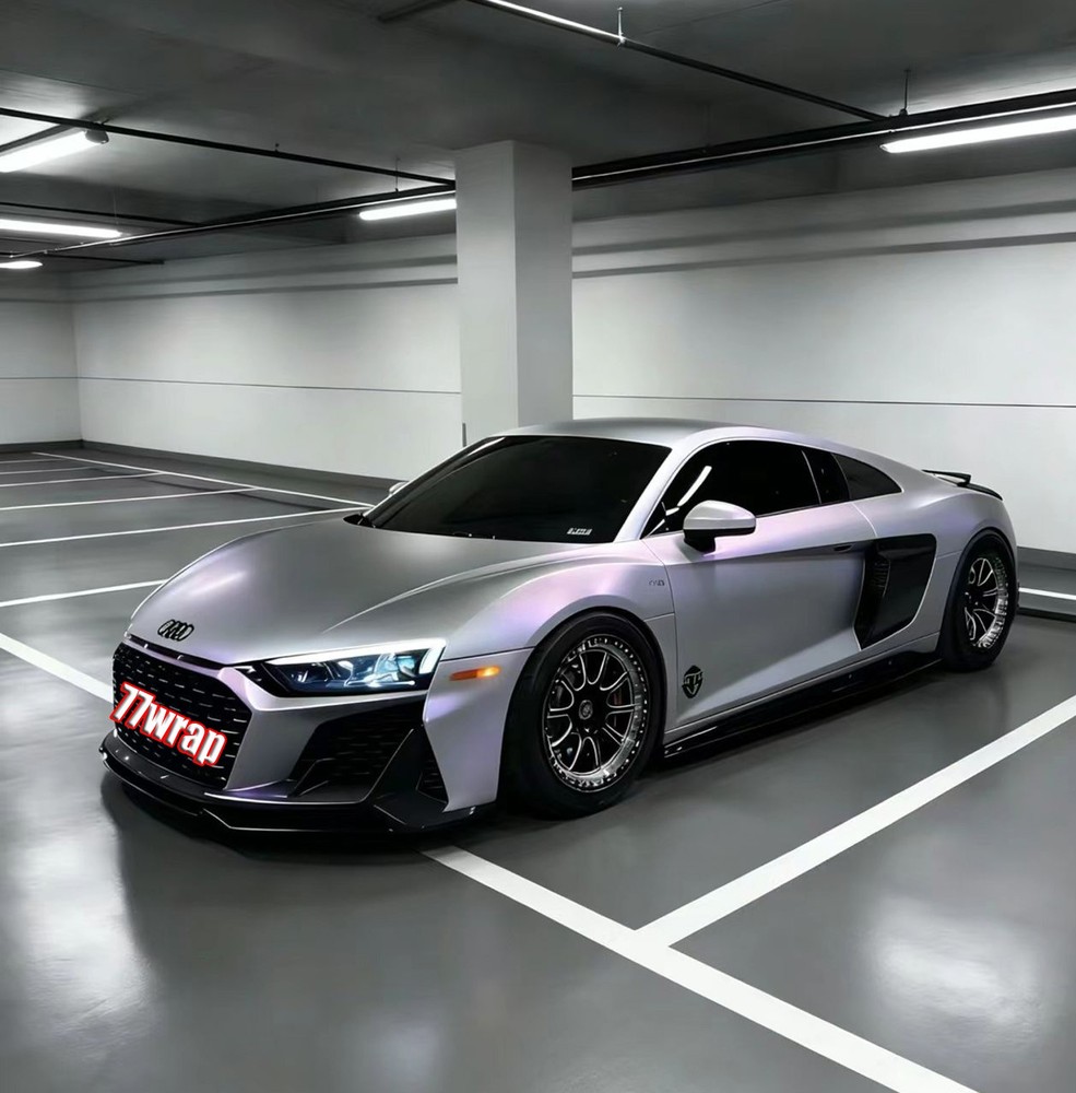 50FT x 5FT PET Silver PUR Chameleon Satin Pearl Metal Car Vinyl Wrap Sticker US