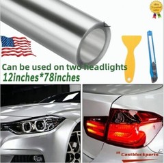 12”x78”Fit For Headlight Taillight Transparent Lens Vinyl Protection Wrap Film