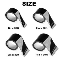 Gloss Black Vinyl Wrap for Car Trim, Window, Door 2in x 30ft Kit with Tools